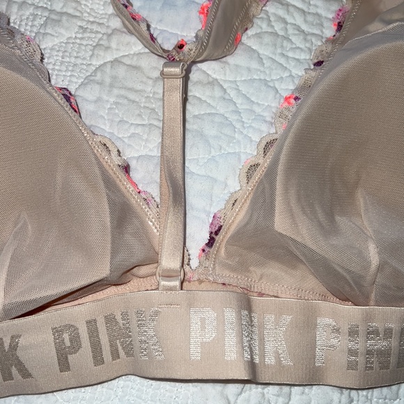 PINK Flower Print Lightly Lined Bra - Picture 7 of 7